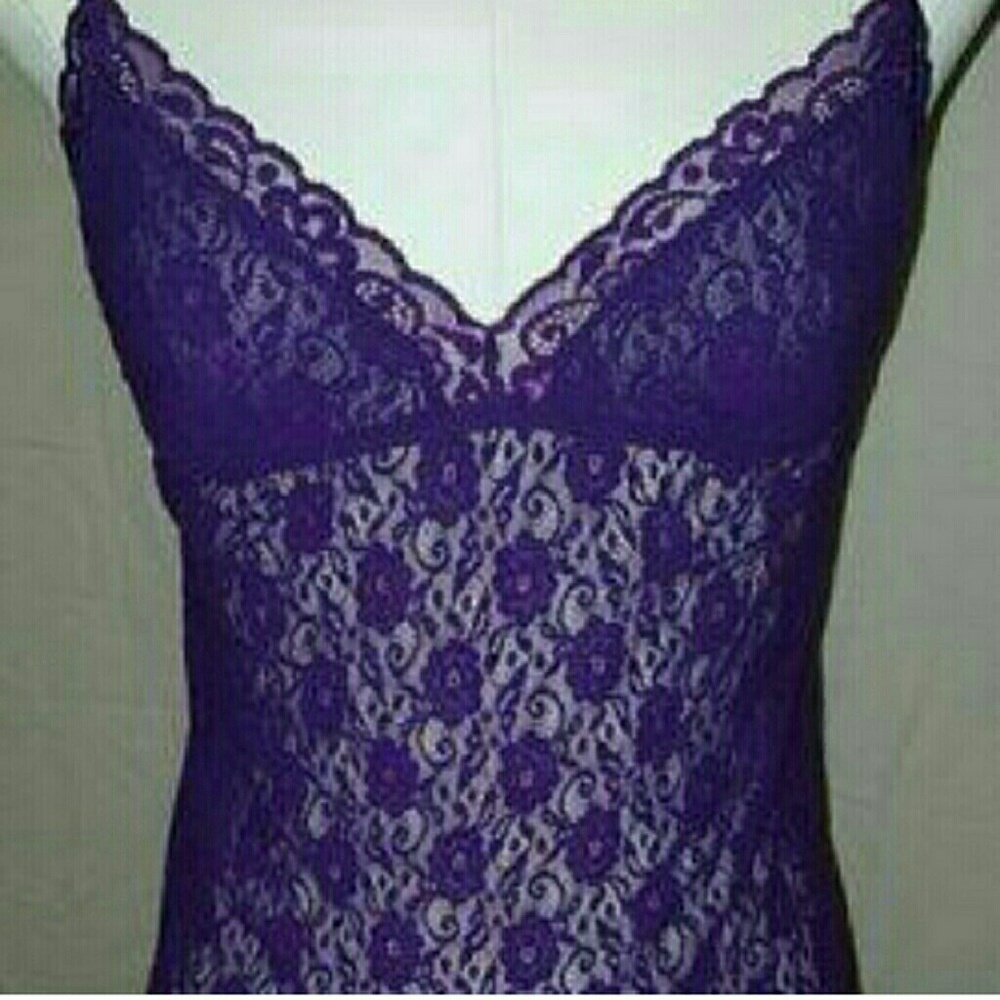 Cosabella Amore Med Purple Floral Lace Babydoll